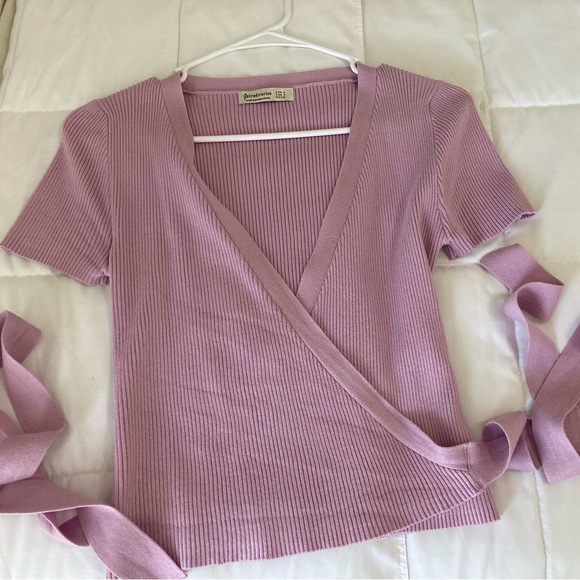 Purple wrap top - Picture 4 of 7